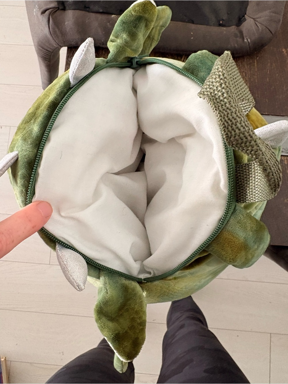 Squishmallows Green and Cream Dragon Plush Backpack - Picture 5 of 5